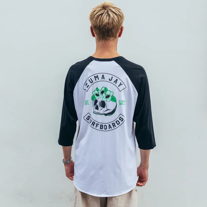 Zuma Jay Harlot Raglan White/Black-1